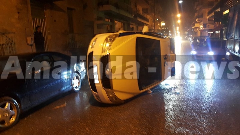 Αμαλιάδα: Τροχαίο με ανατροπή περιπολικού