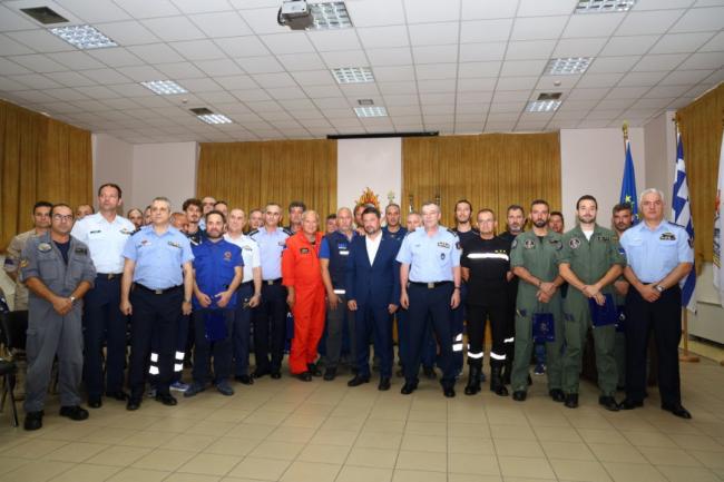 Εύβοια: Βράβευση ισπανικών και ιταλικών πληρωμάτων που συμμετείχαν στην κατάσβεση της πυρκαγιάς