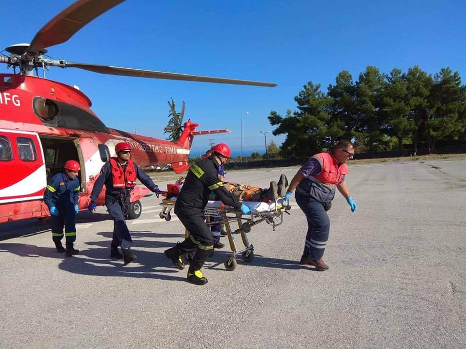 Όλυμπος: Διάσωση και μεταφορά ορειβάτη μετά από ατύχημα